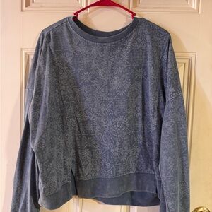 Women's Blue Patterned Sweater